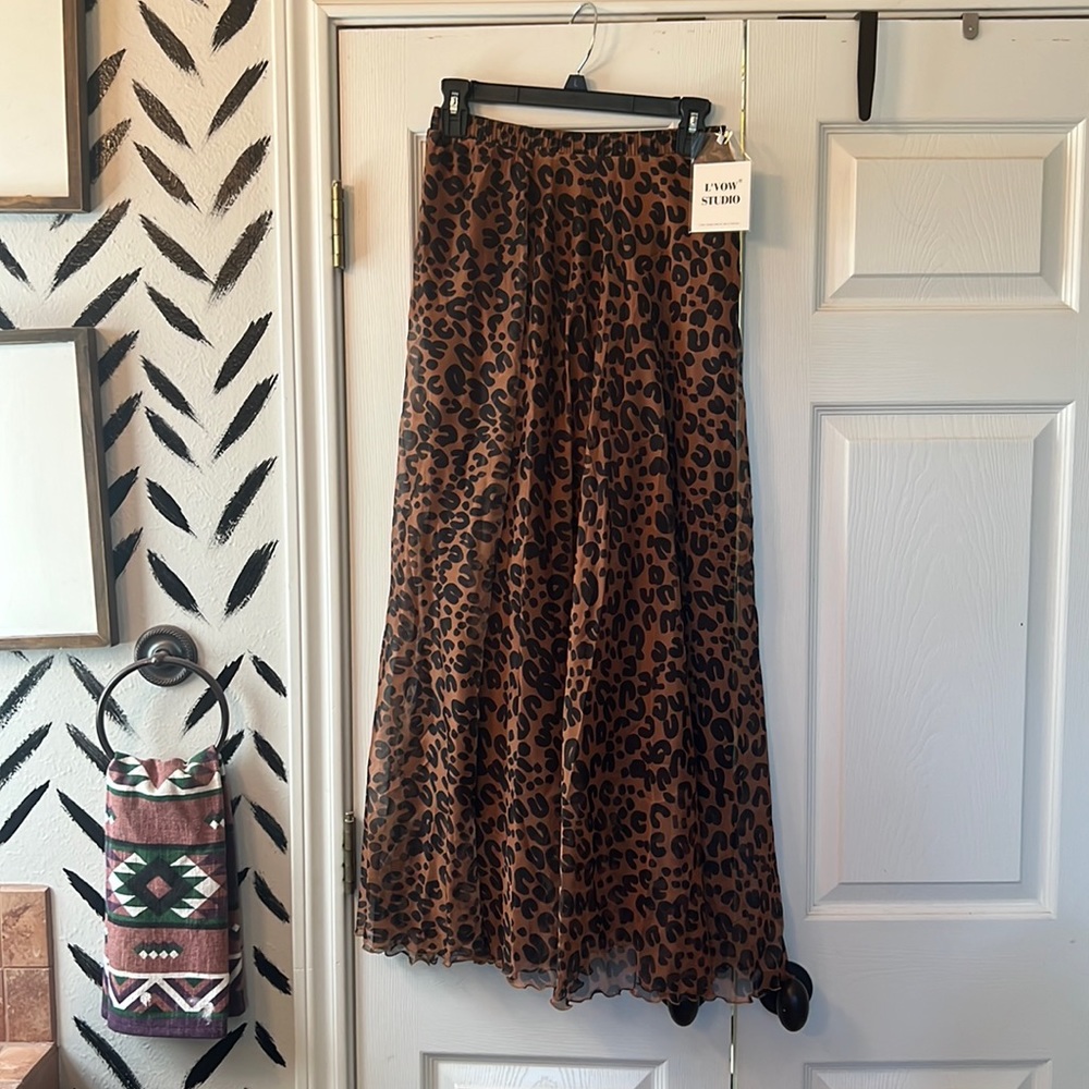 L’vow leopard skirt